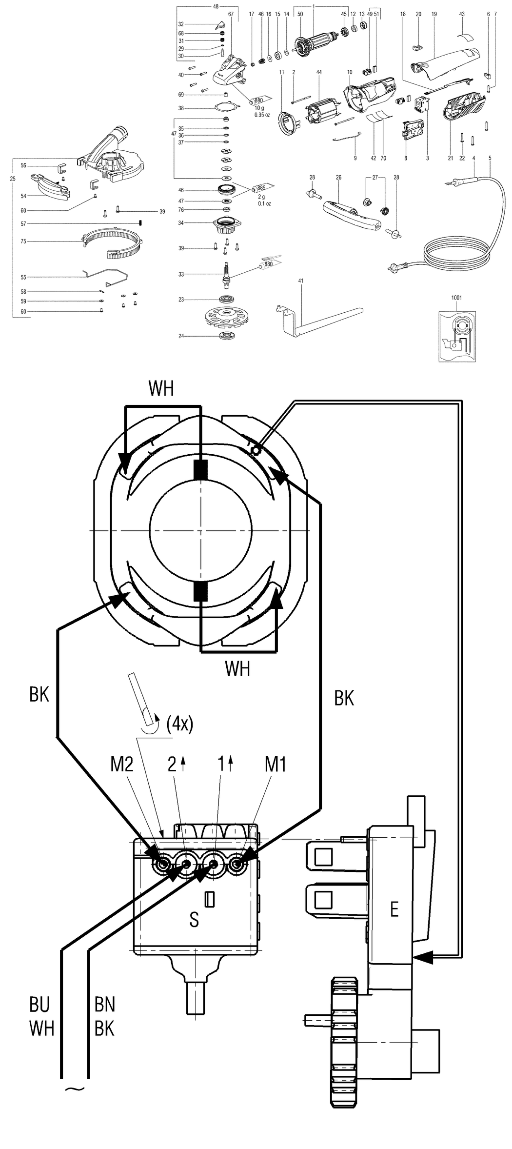 Metabo RS 14-125 / 03824180 / CH 230V Spare Parts