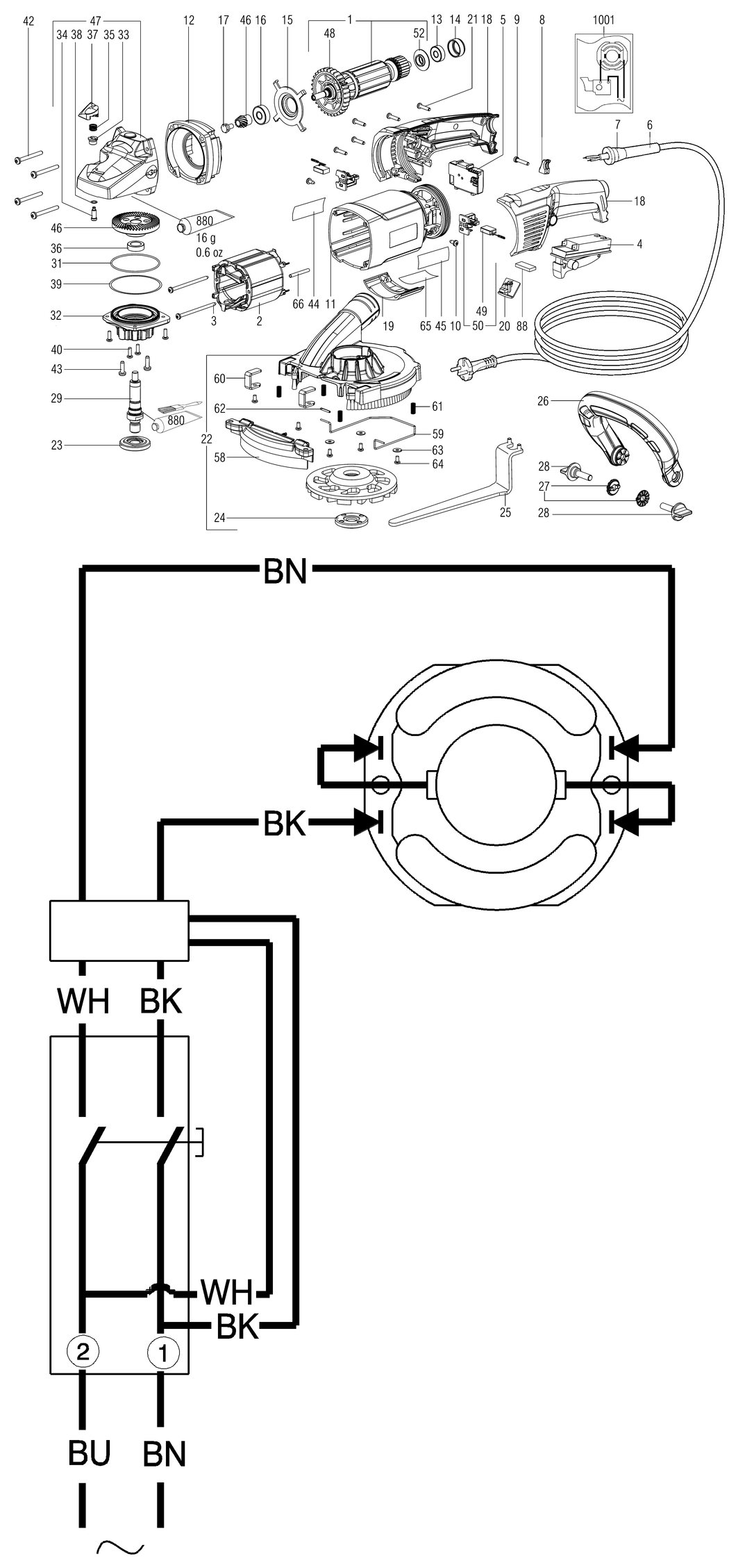 Metabo RS 17-125 / 03822000 / EU 230V Spare Parts