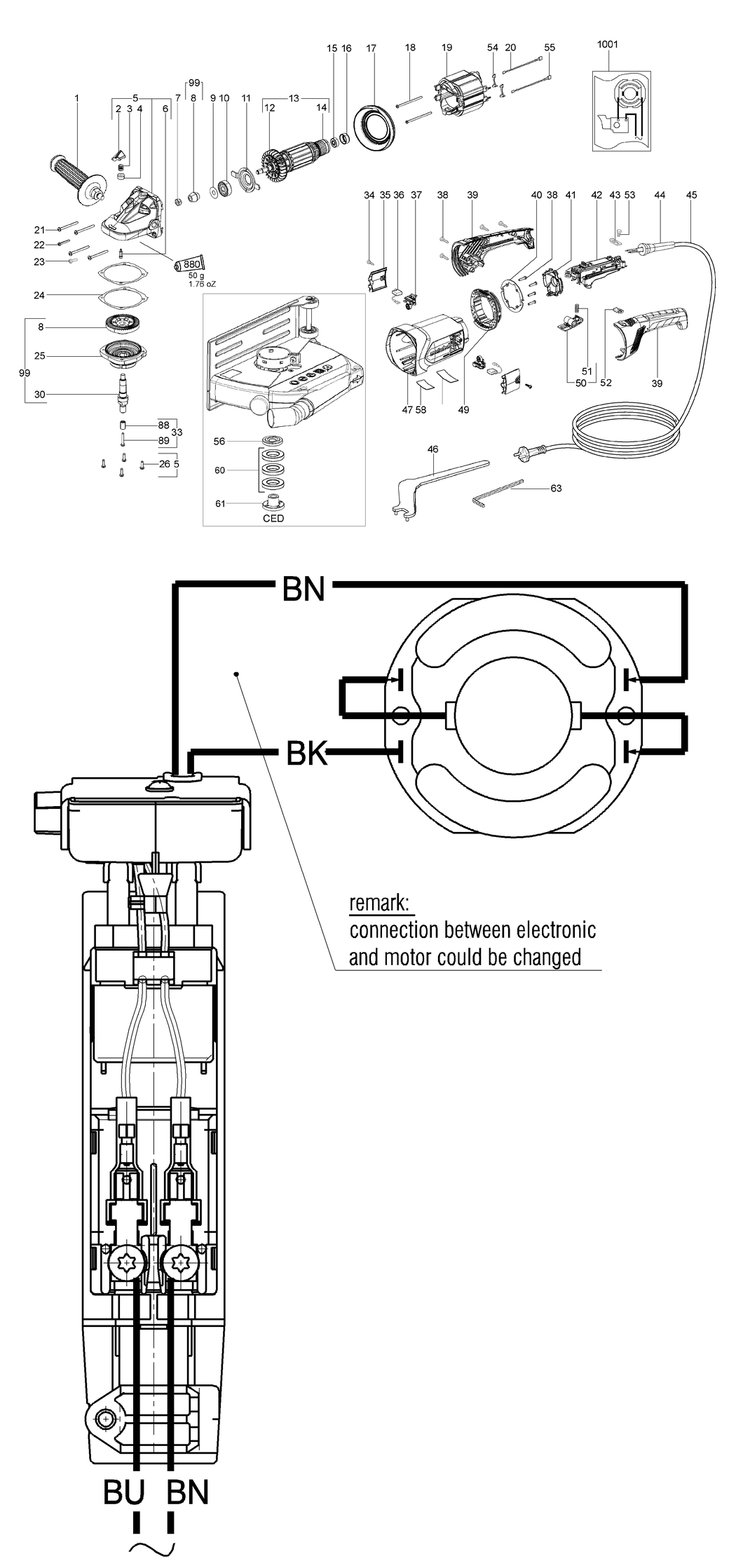 Metabo TE 24-230 MVT CED / 00434000 / EU 230V Spare Parts