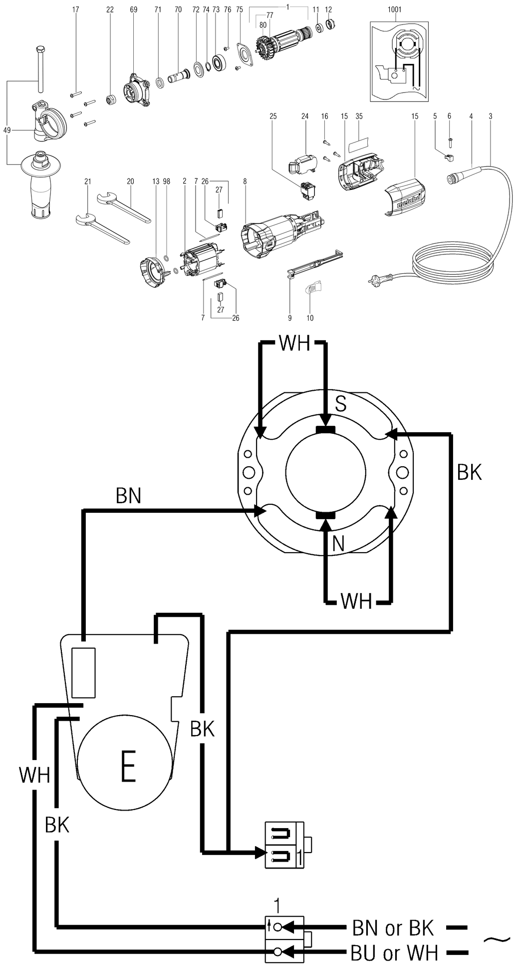 Metabo FME 737 / 00737001 / EU 230V Spare Parts