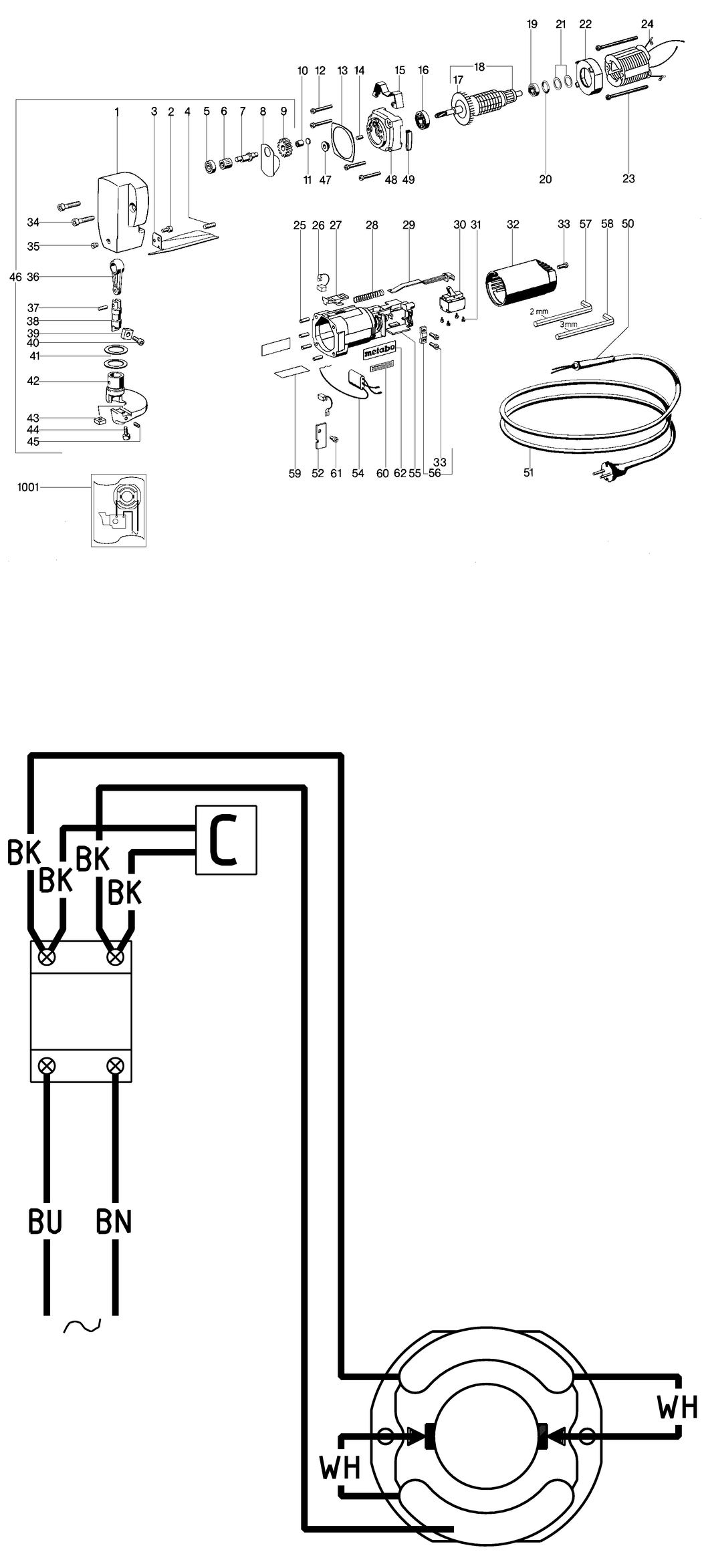 Metabo KU 6872 / 06872001 / EU 230V Spare Parts