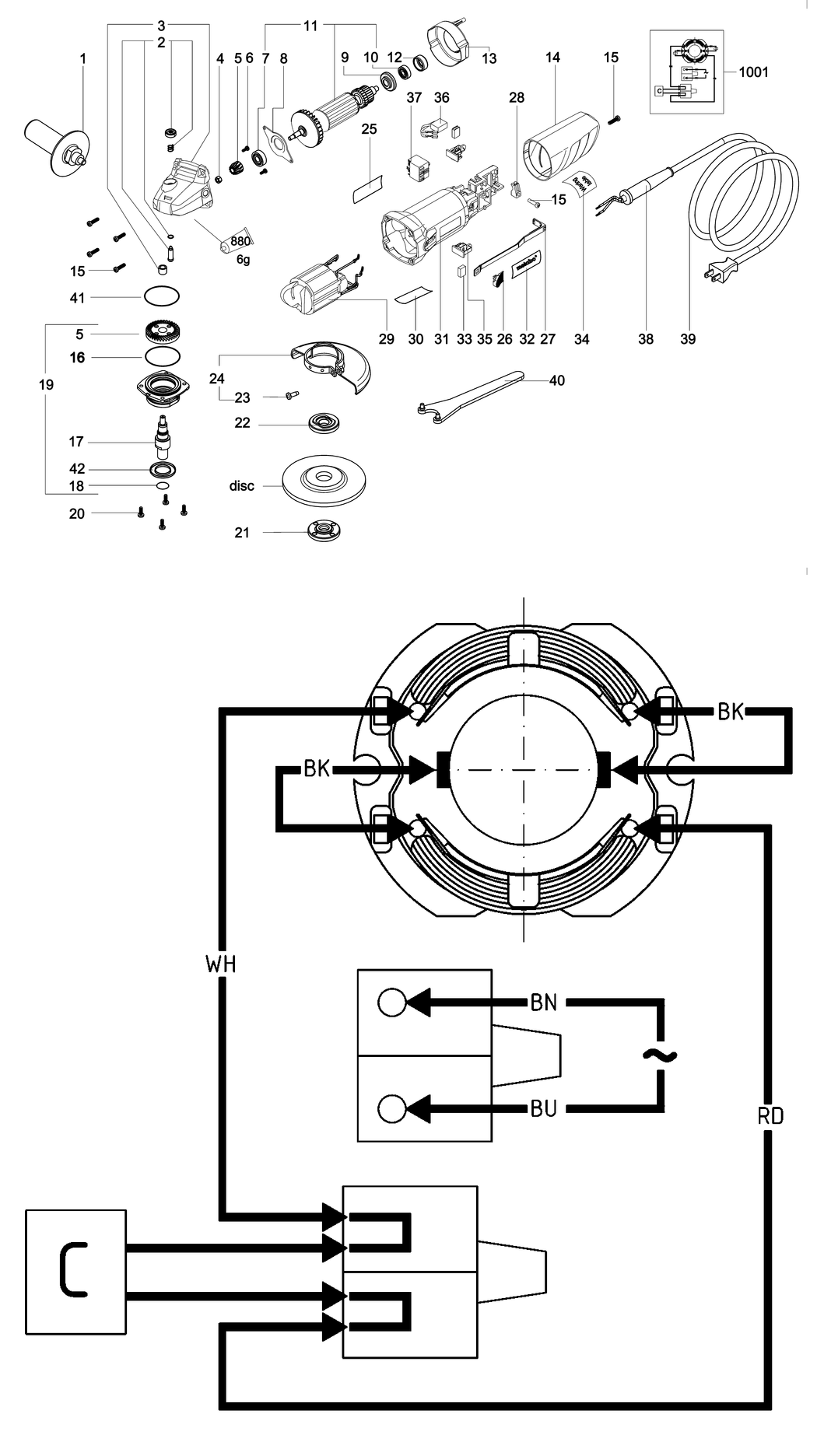 Metabo W 750-115 / 01230001 / EU 230V Spare Parts