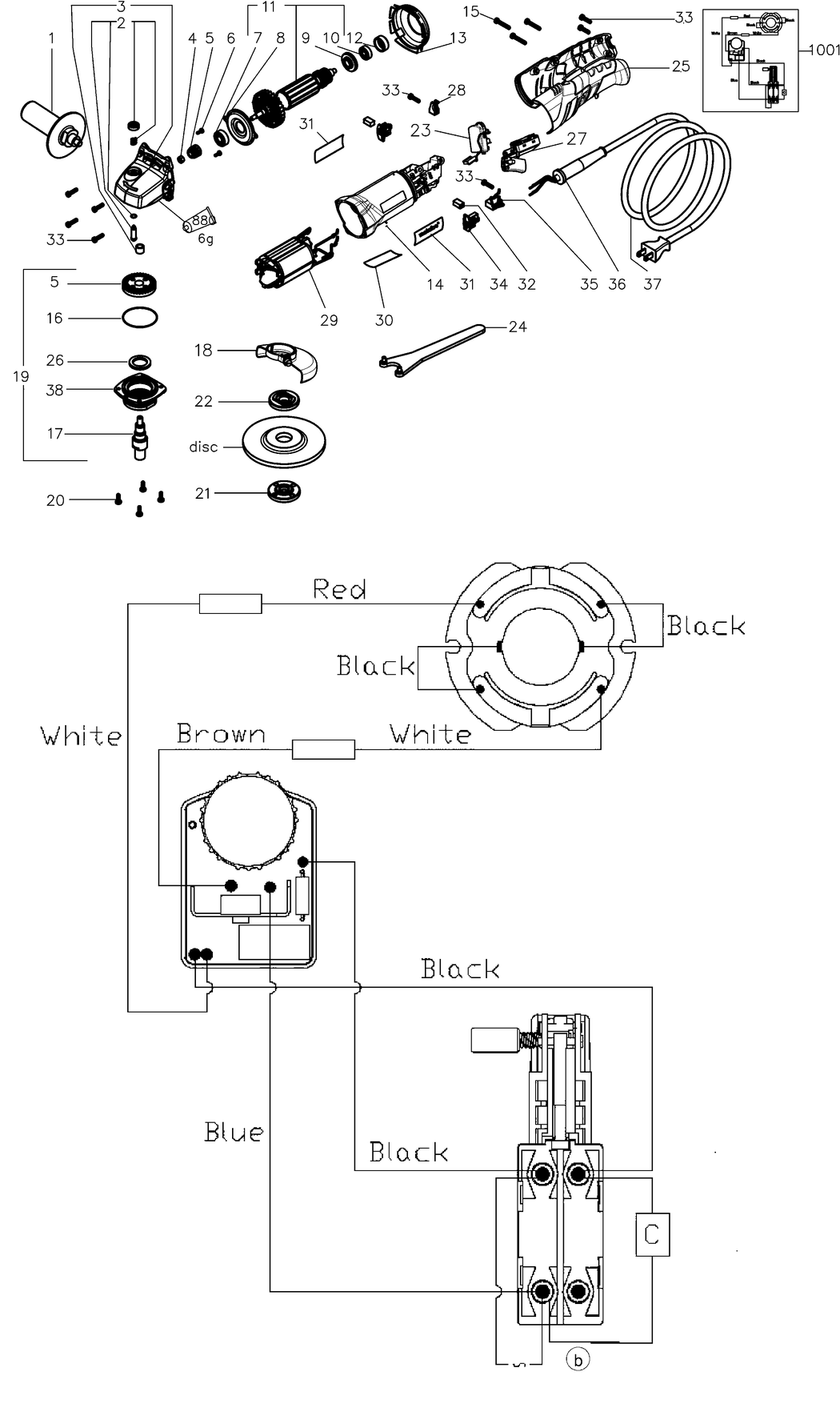 Metabo WE 14125 RT / 18120000 / EU 230V Spare Parts