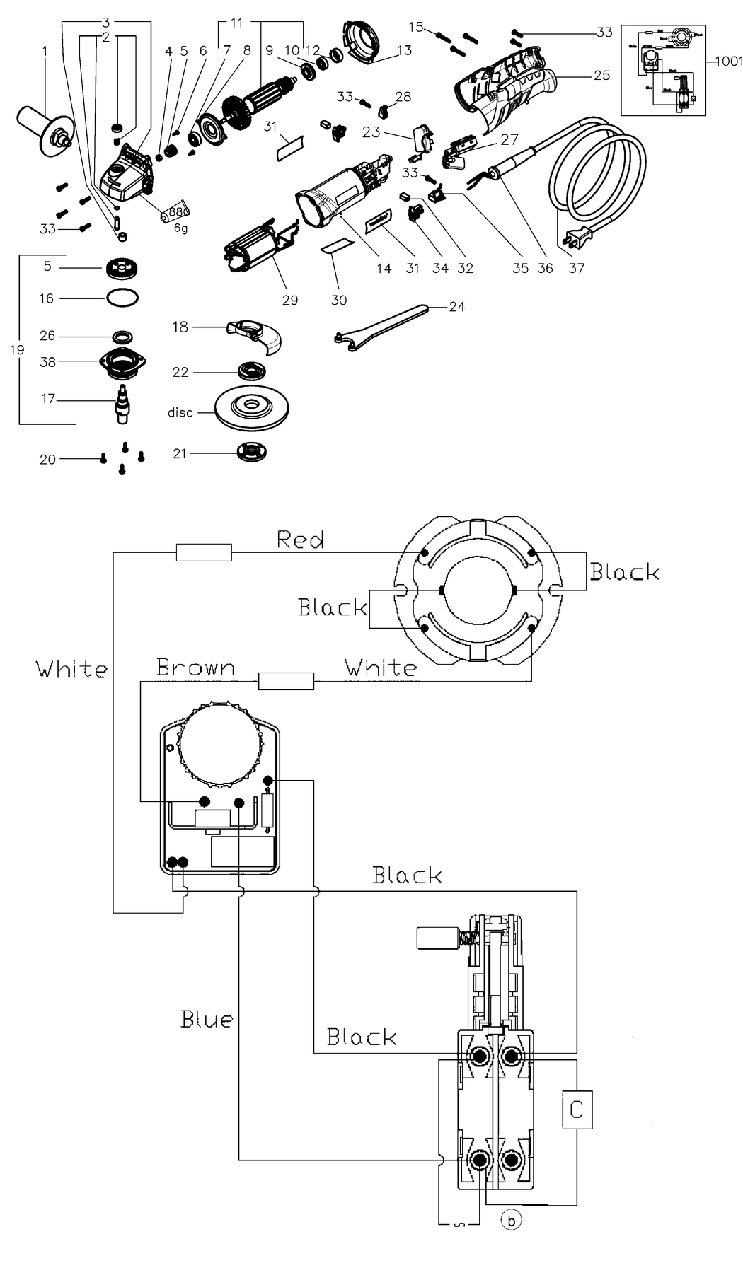 Metabo WE 1450-125 RT / 00680000 / EU 230V Spare Parts