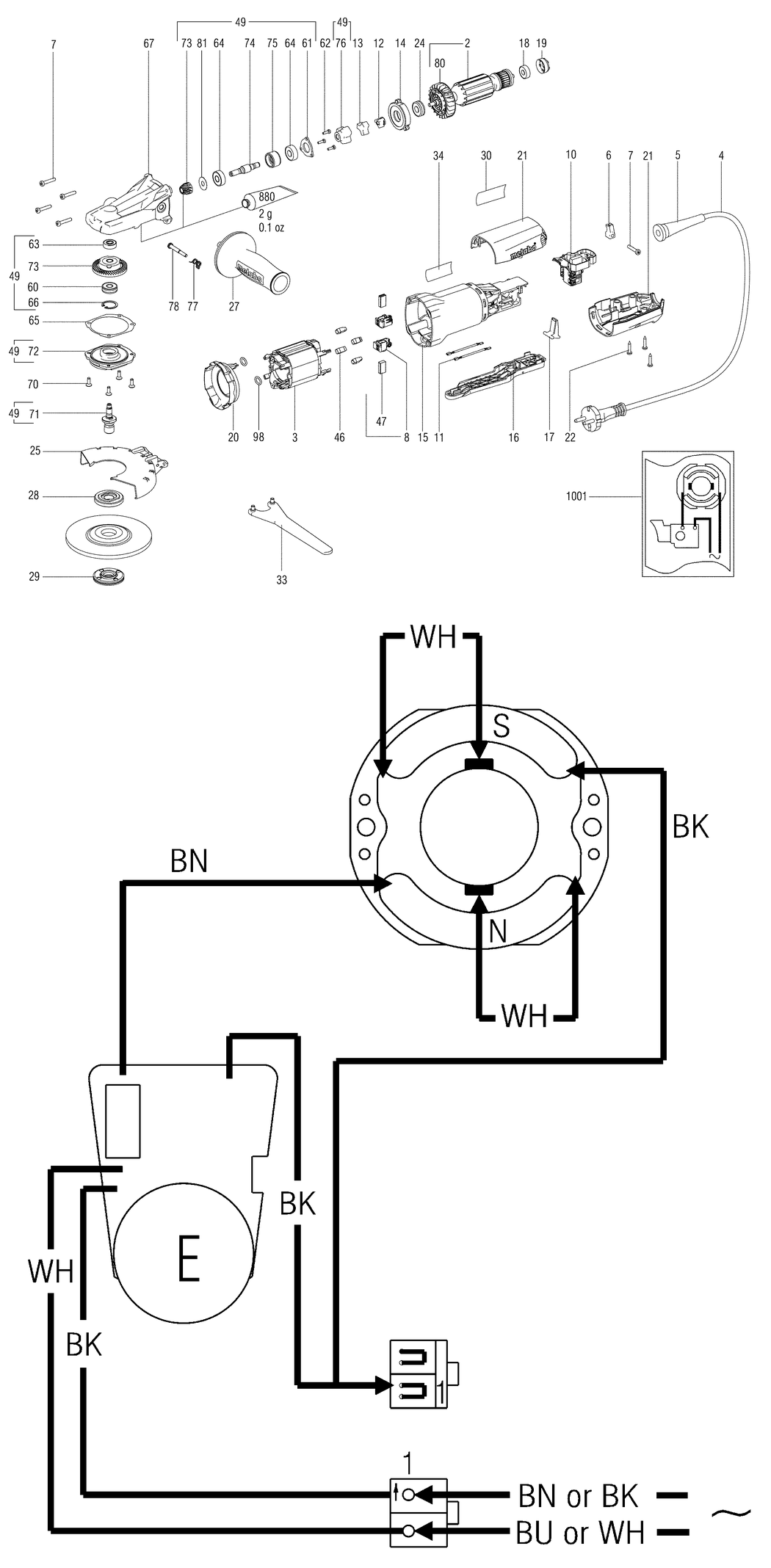 Metabo WEPF 9-125 Quick / 13069001 / EU 230V Spare Parts