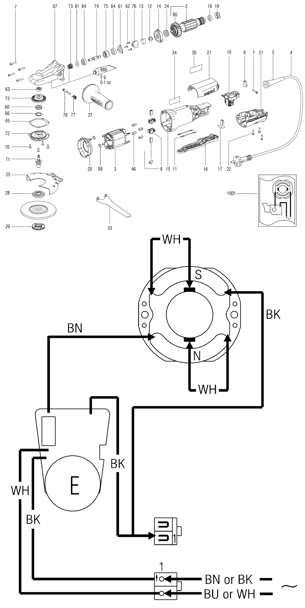 Metabo WEPF 9-125 Quick / 13069002 / EU 230V Spare Parts