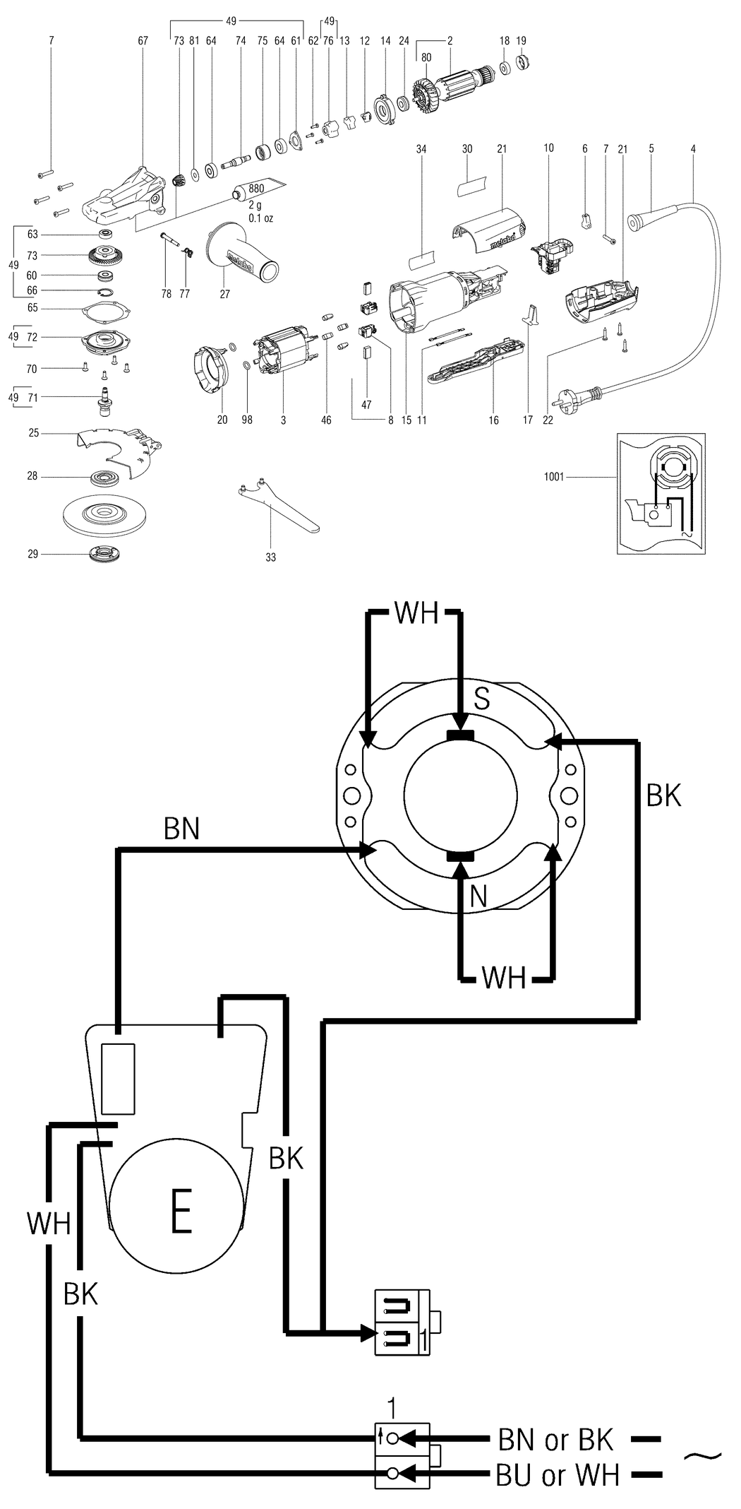 Metabo WEPF 9-125 Quick / 13069190 / AU 240V Spare Parts