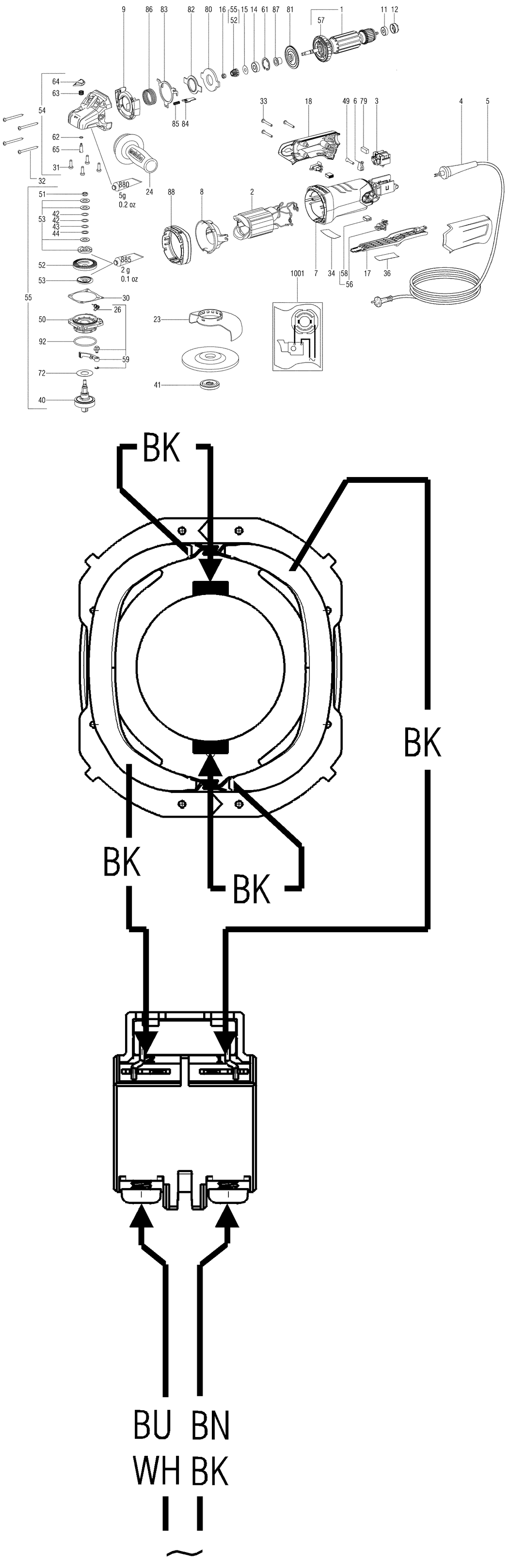 Metabo WPBA 12-125 Quick / 00429000 / EU 230V Spare Parts