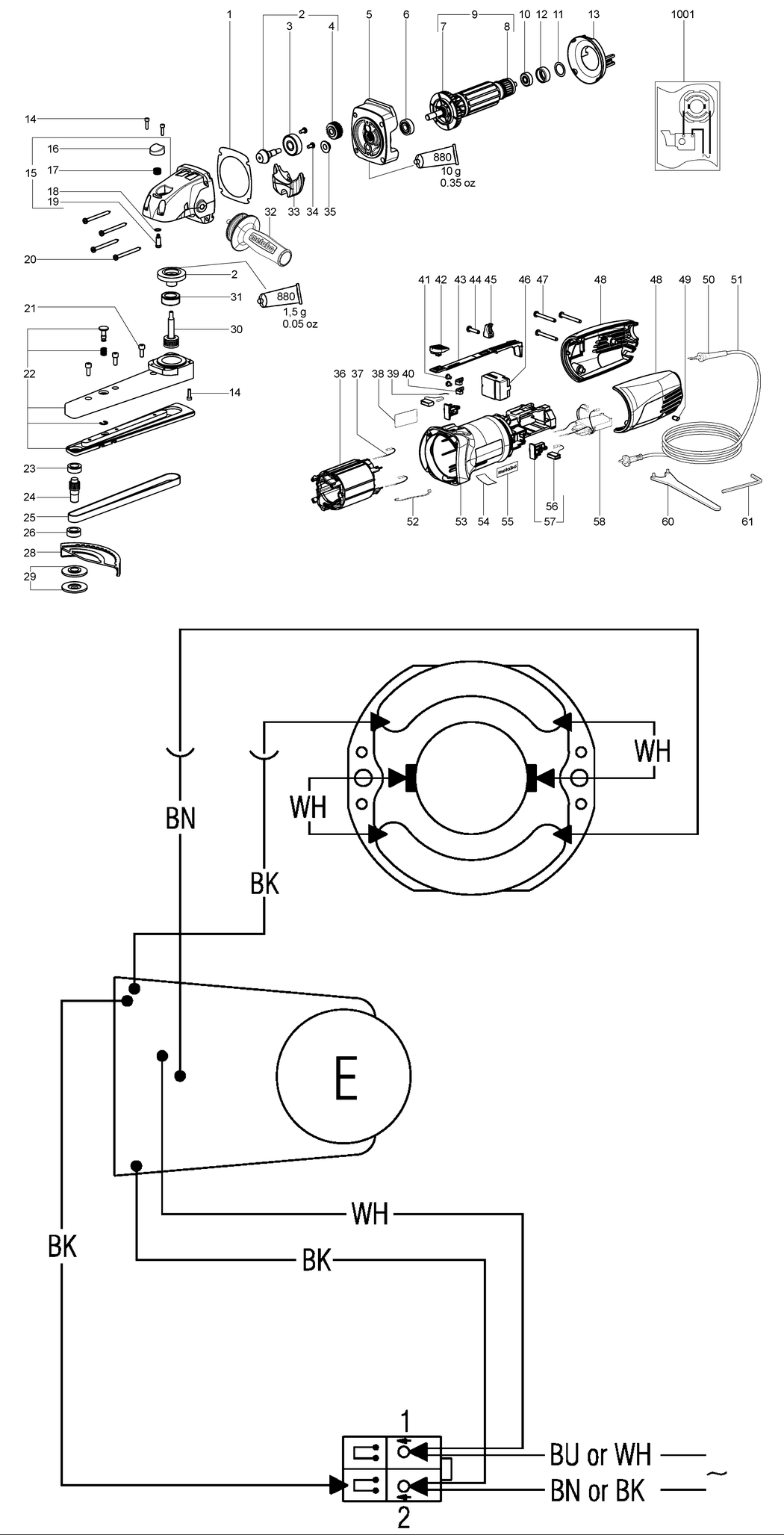 Metabo KNSE 12-150 / 02133000 / EU 230V Spare Parts