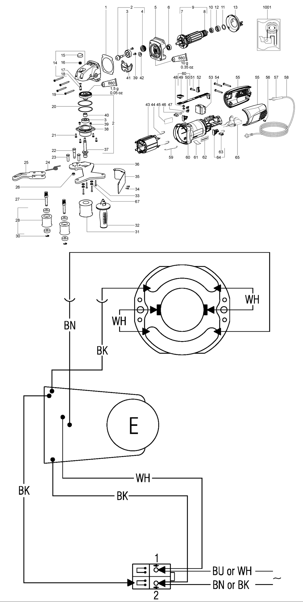 Metabo RBE 12-180 / 02132000 / EU 230V Spare Parts