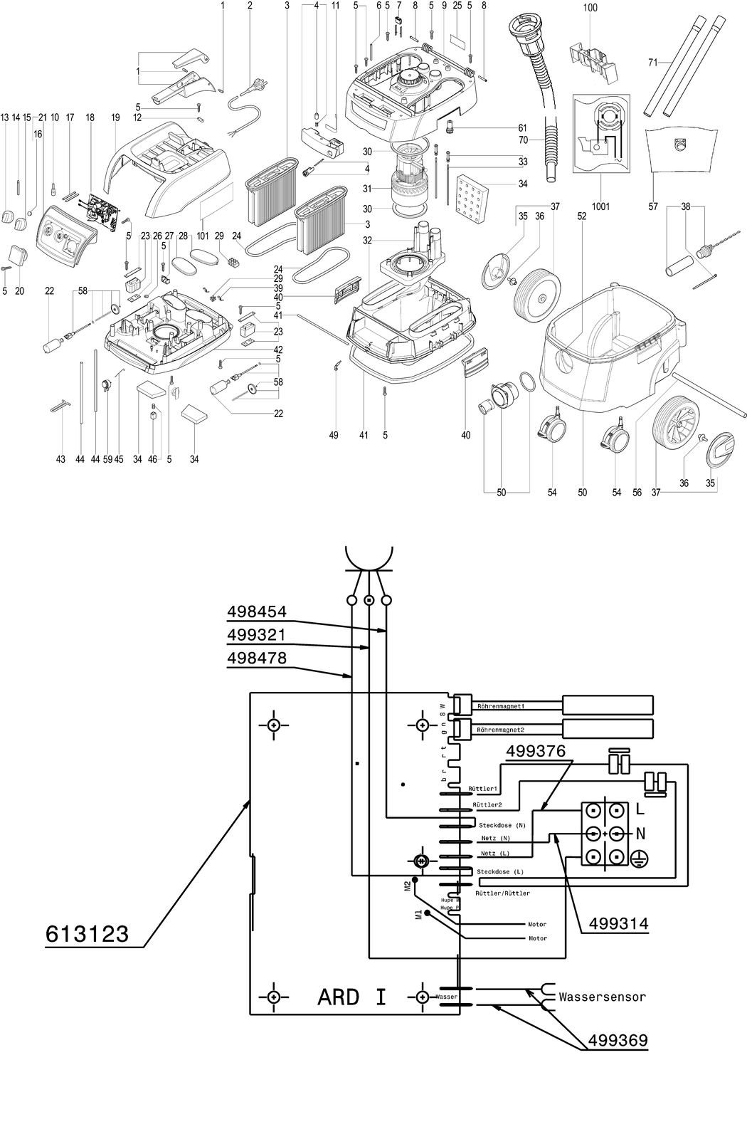 Metabo ASR 35 L ACP / 02057000 / EU 230V Spare Parts