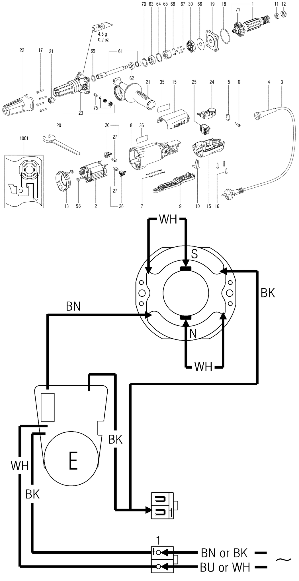 Metabo GEP 950 G Plus / 00627000 / EU 230V Spare Parts