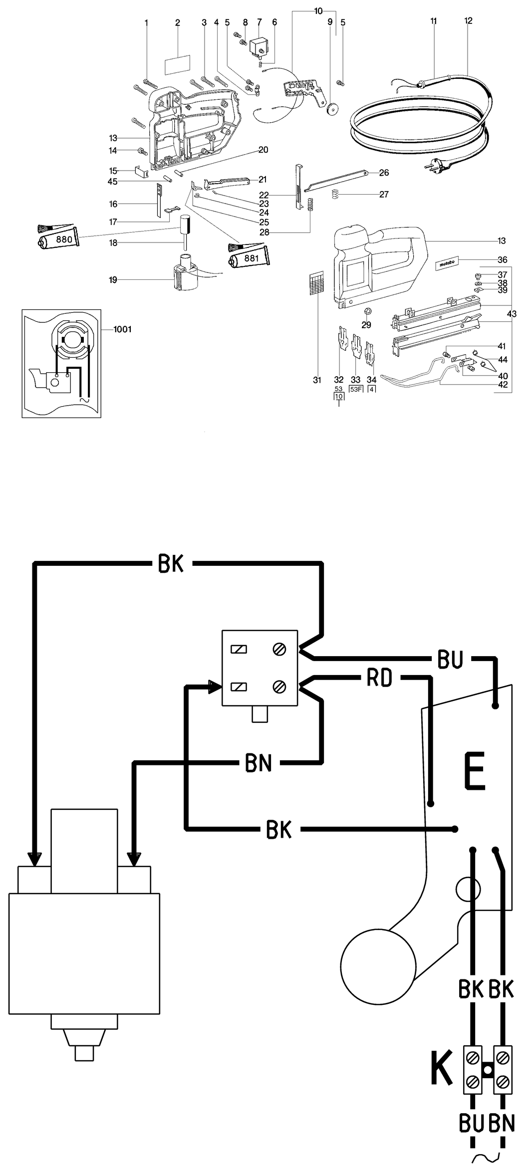 Metabo TA E 2019 / 02019182 / CH 230V Spare Parts