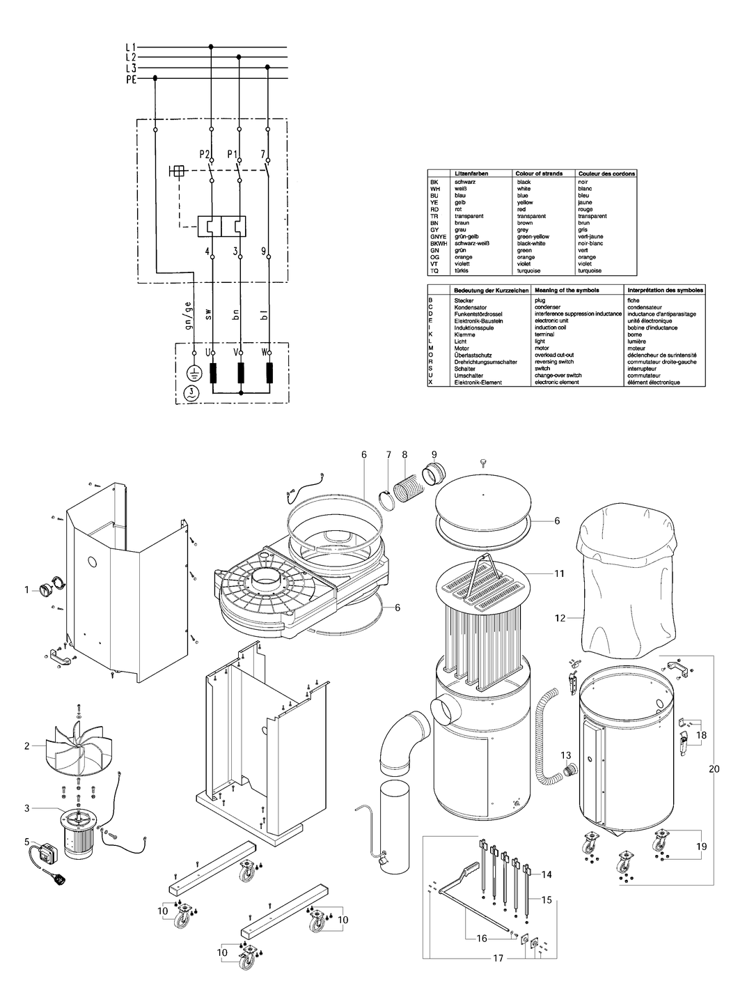 Metabo SPA 2002 D / 0130200110 10 / 3 / 400V/50Hz Spare Parts