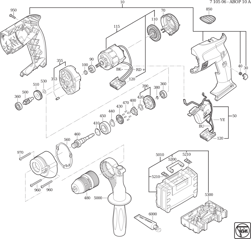 Fein ABOP 10 ʊ) / 71050600940 Spare Parts