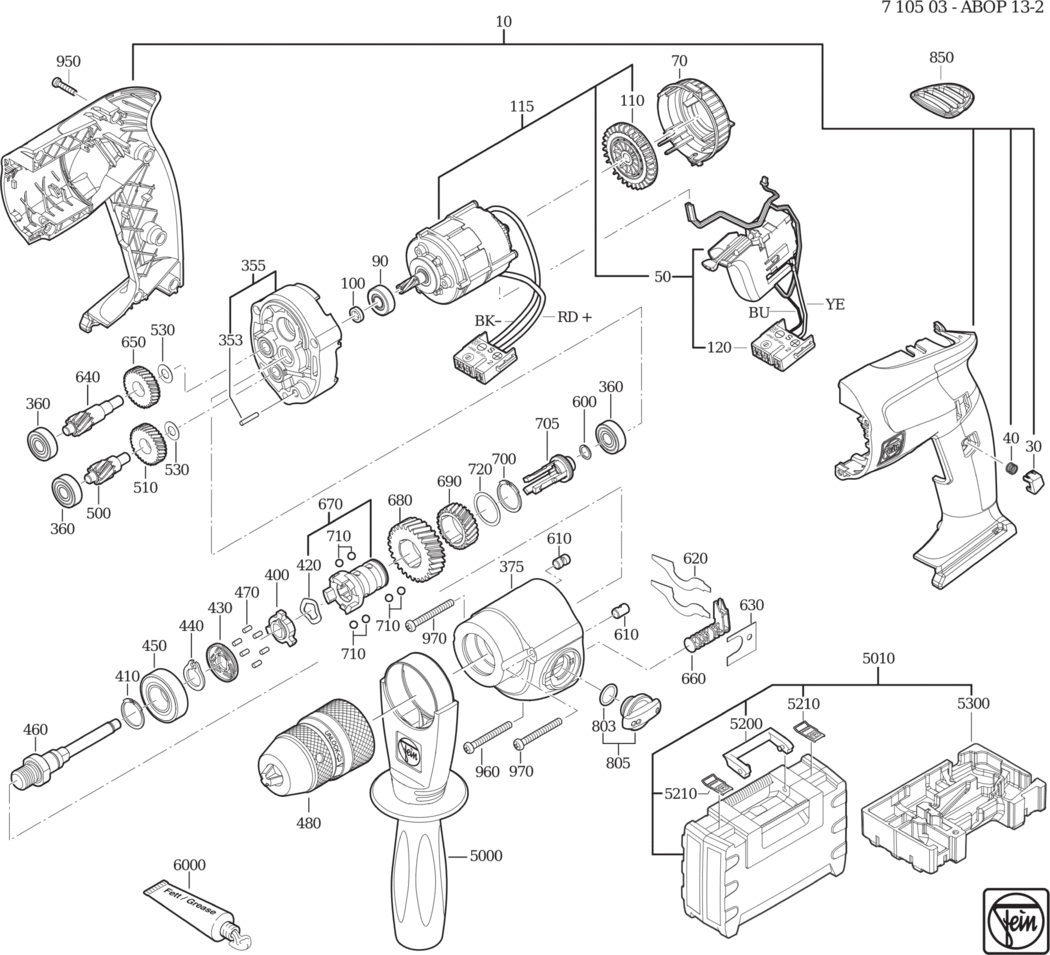 Fein ABOP 13-2 ⠘V) / 71050300940 Spare Parts