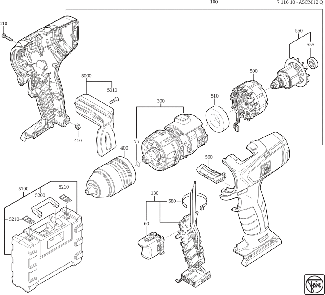 Fein ASCM 12 C / 71161000920 Spare Parts