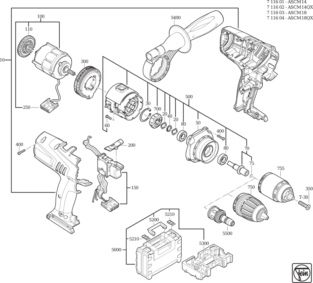 Fein ASCM 18 ⠘V) / 71160300940 Spare Parts