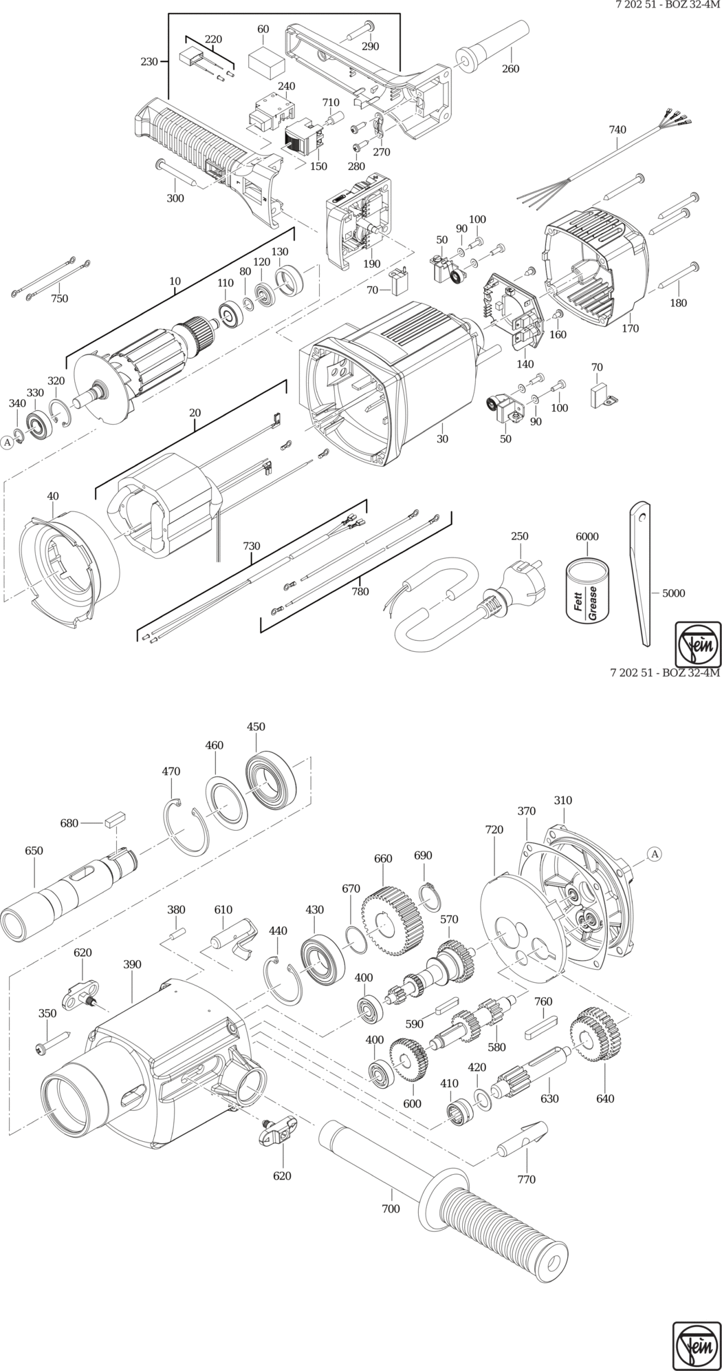 Fein BOZ 32-4 M / 72025100230 Spare Parts