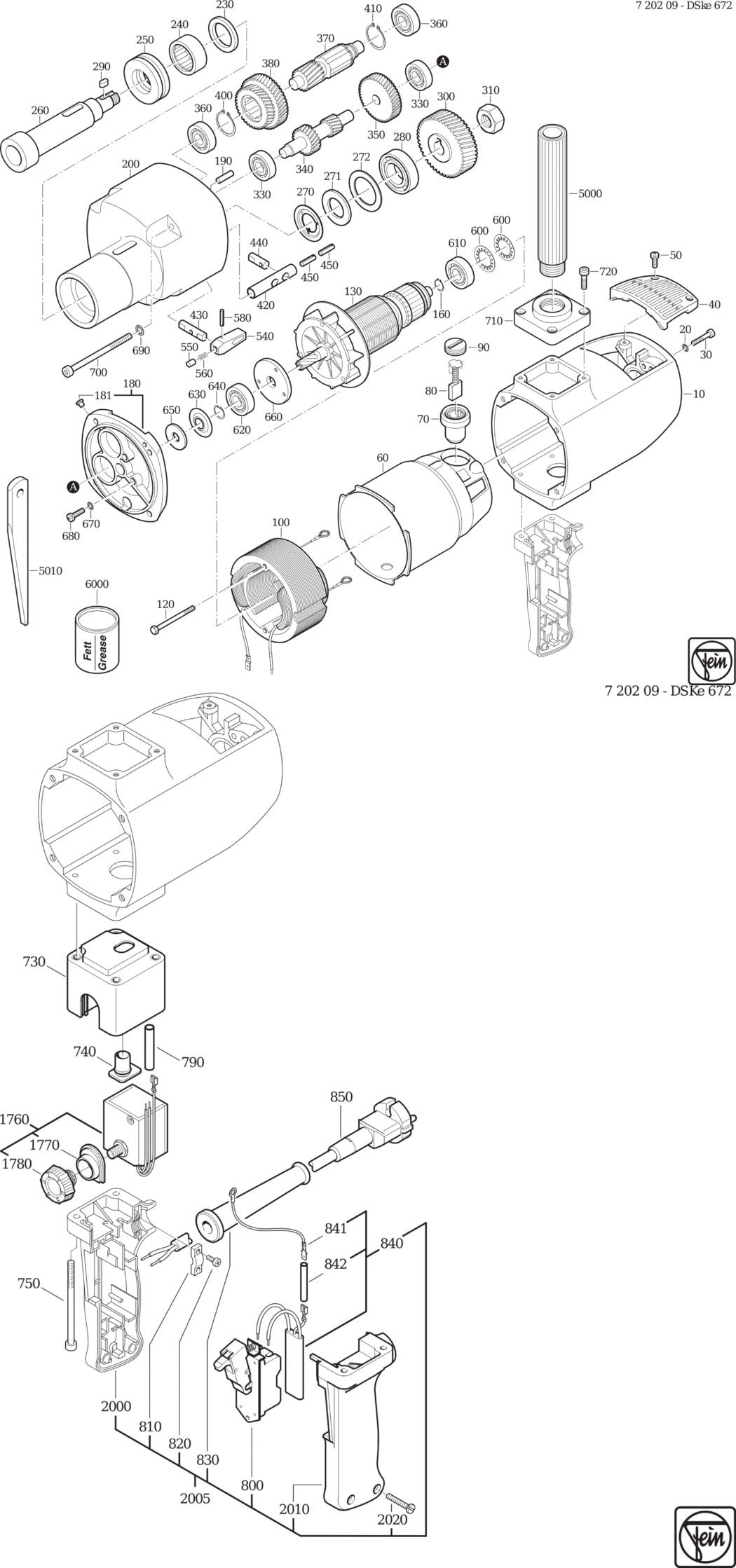 Fein DSke 672 ⡐Hz 230V) / 72020900227 Spare Parts