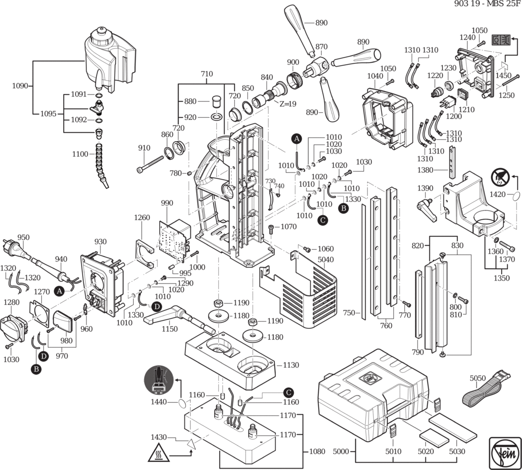 Fein MBS 25 F ⡐/60Hz 220/230V) / 90319223000 Spare Parts