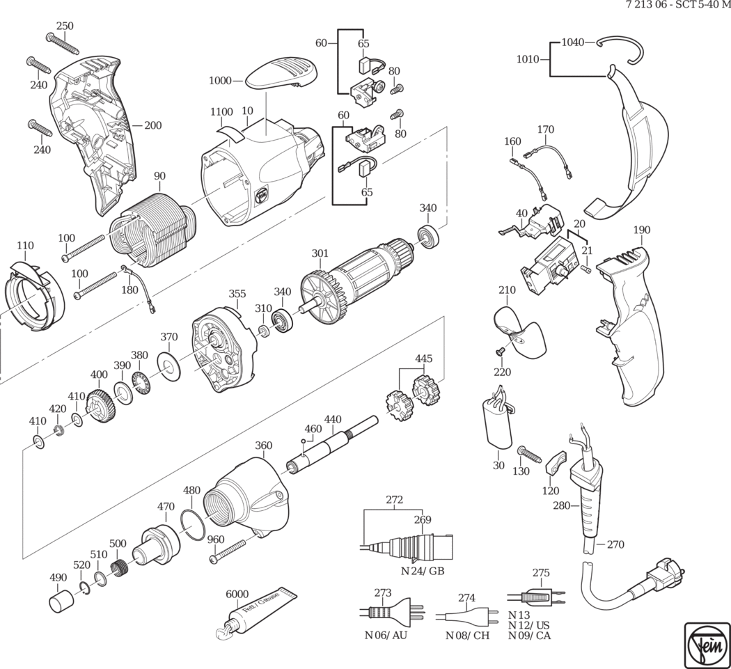 Fein SCT 5-40 M / 72130624114 Spare Parts