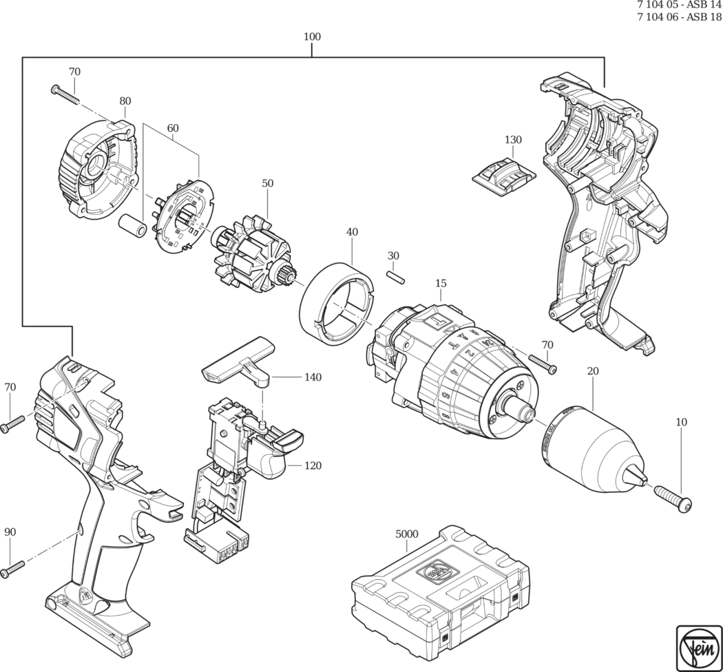 Fein ASB 14 / 71040500950 Spare Parts