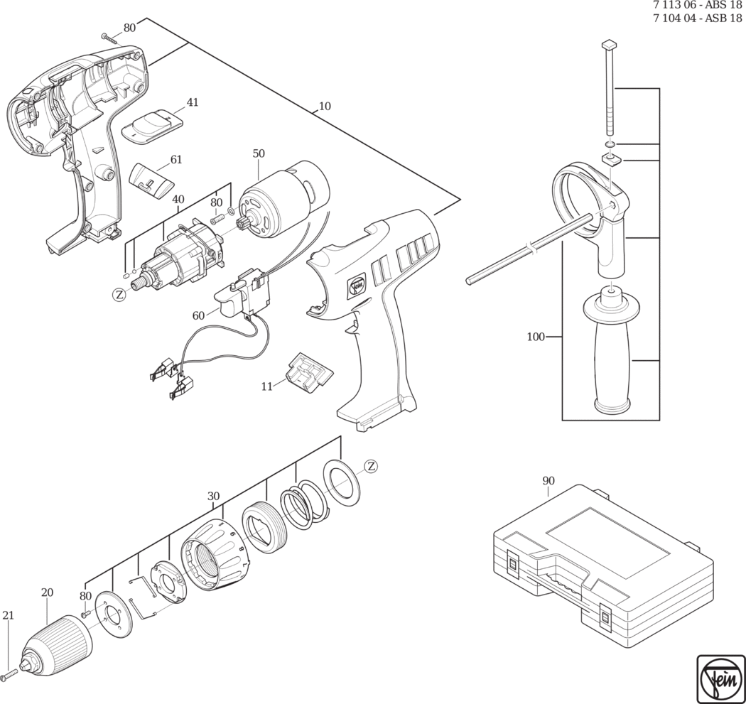 Fein ASB 18 / 71040400941 Spare Parts