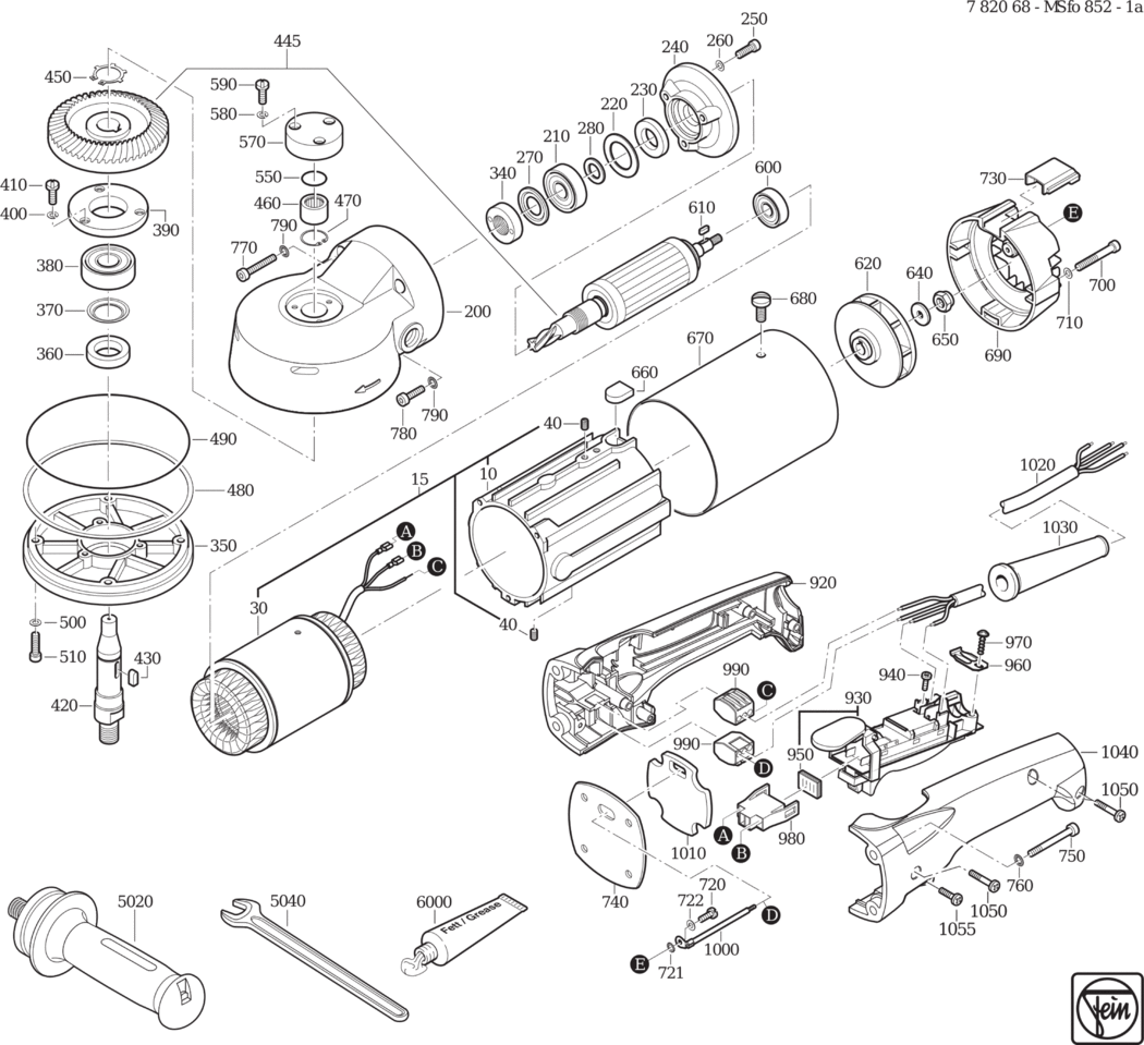 Fein MSfo 852-1a 𨌀Hz 200V) / 78206800260 Spare Parts