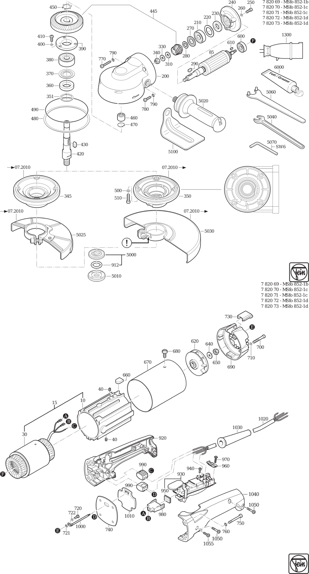 Fein MSfo 852-1b 𨈀Hz 265V) / 78206900200 Spare Parts