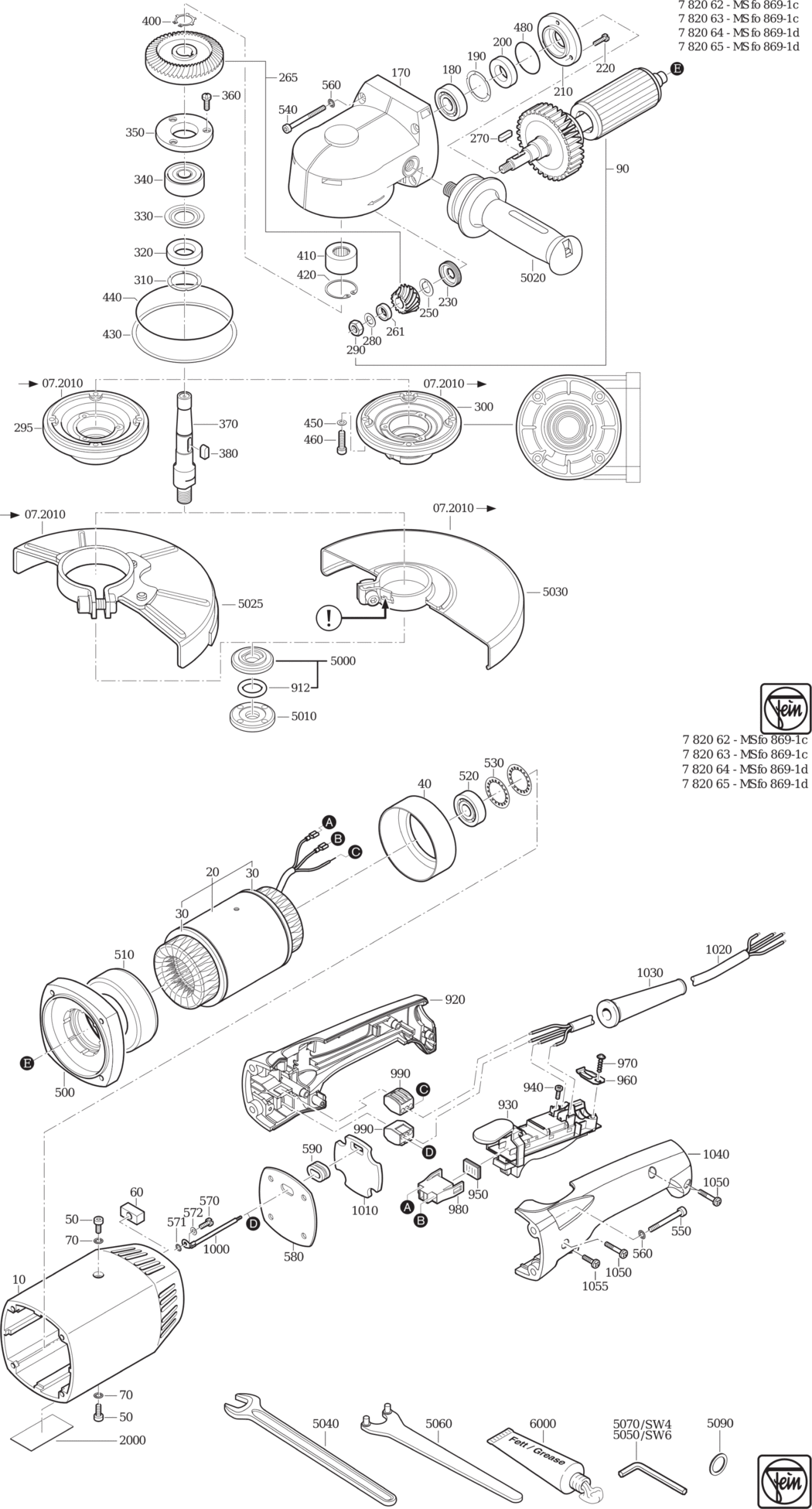 Fein MSfo 869-1c 𨈀Hz 135V) / 78206300170 Spare Parts