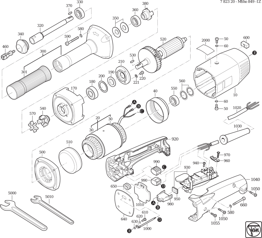 Fein MSho 849-1z 𨈀Hz 135V) / 78232000170 Spare Parts