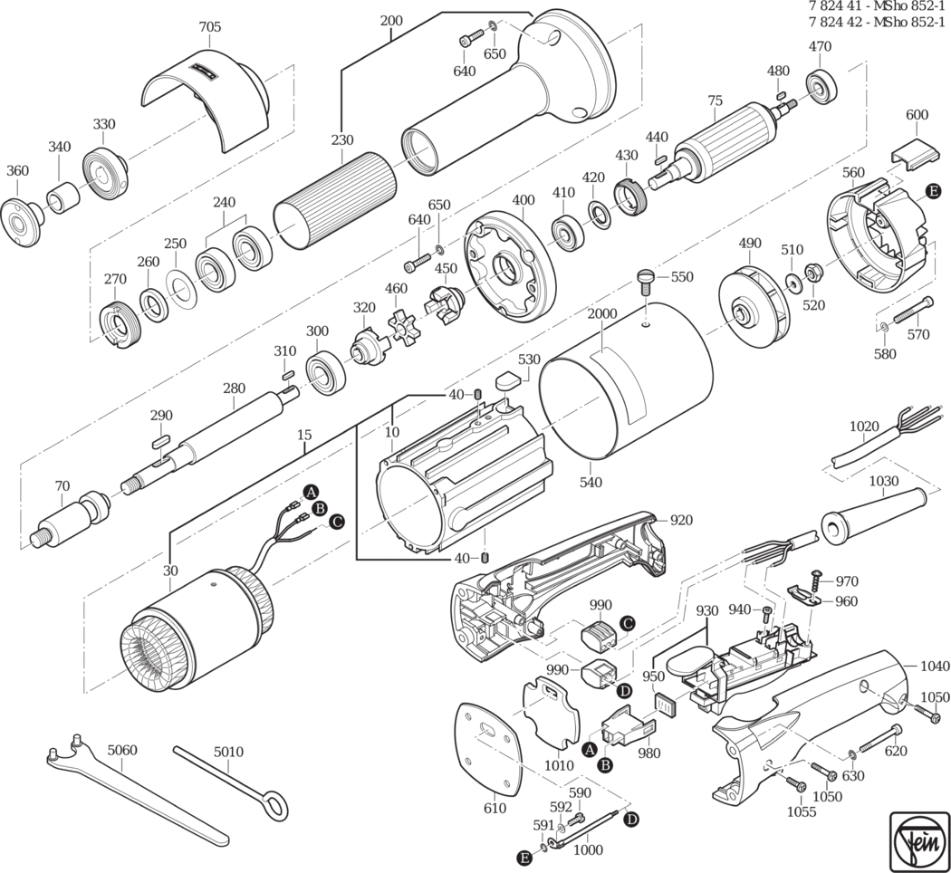 Fein MSho 852-1 𨈀Hz 135V) / 78244100170 Spare Parts