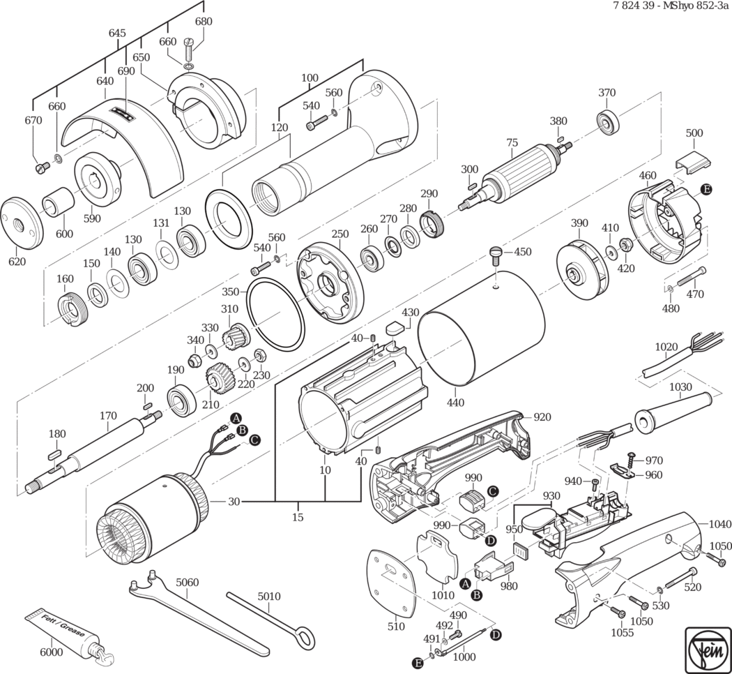 Fein MShyo 852-3a 𨈀Hz 265V) / 78243900200 Spare Parts