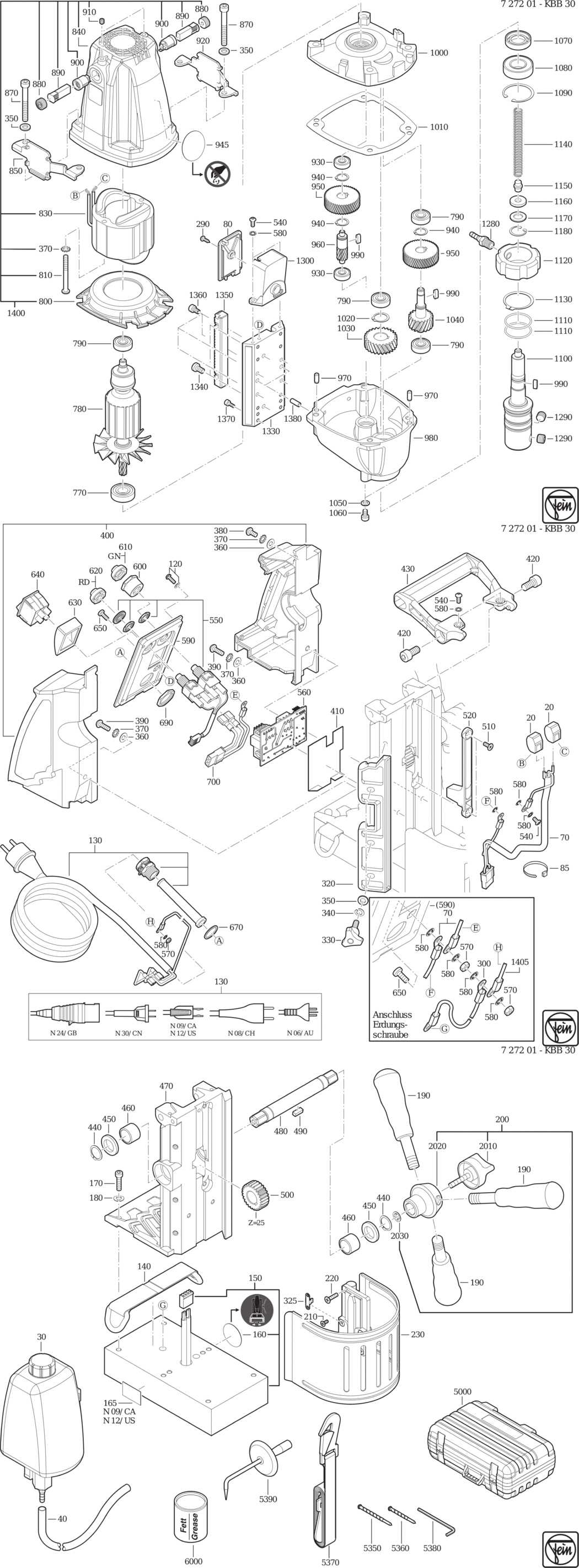 Fein KBB 30 / 72720100230 Spare Parts