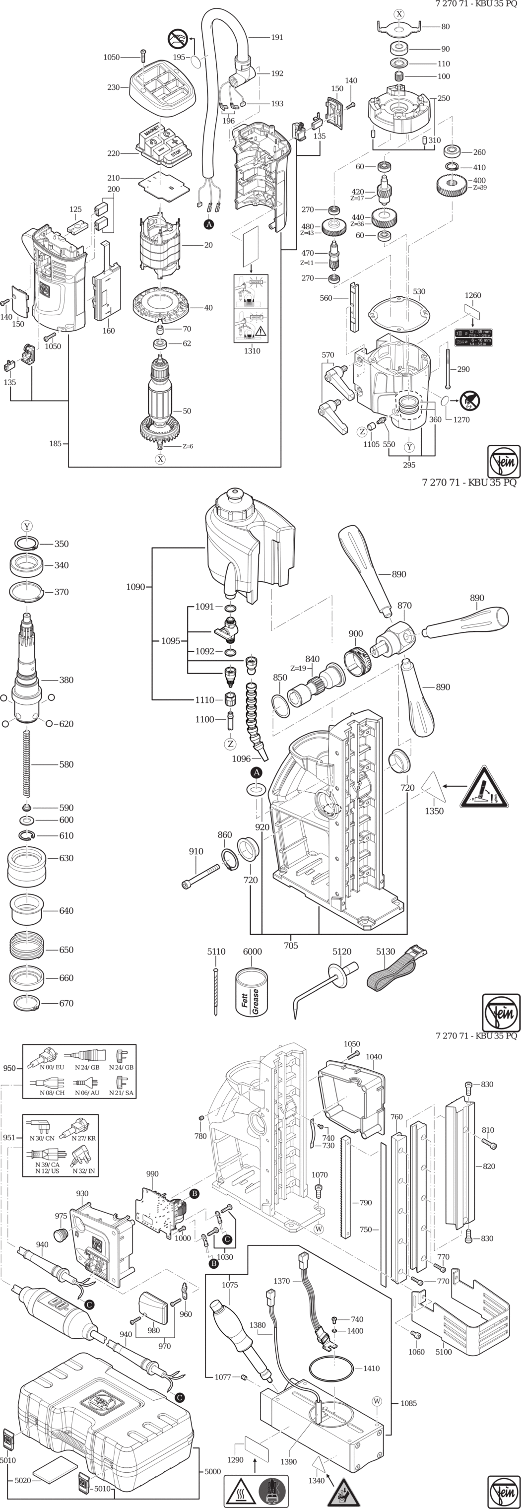 Fein KBU 35 PQ / 72707100230 Spare Parts