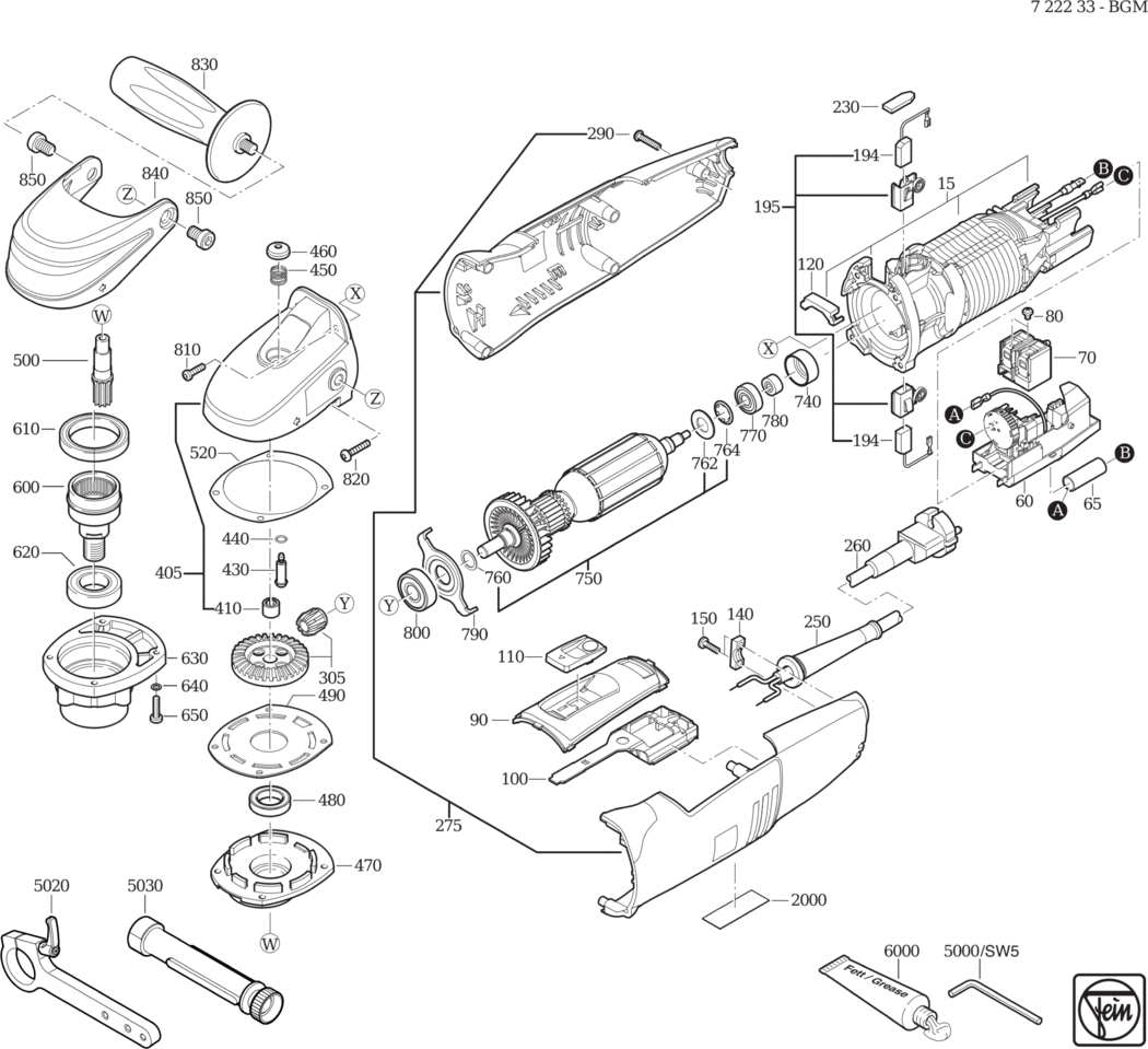 Fein BGM ⡐/60Hz 220/230V) / 72223300230 Spare Parts