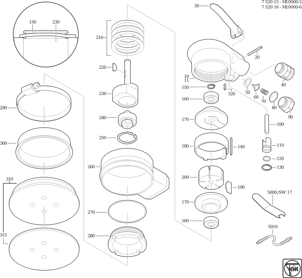 Fein M 10000-6 / 75201600029 Spare Parts