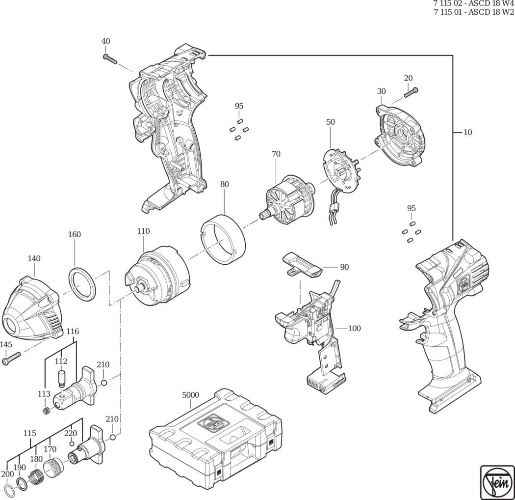 Fein ASCD 18 W4 / 71150200940 Spare Parts