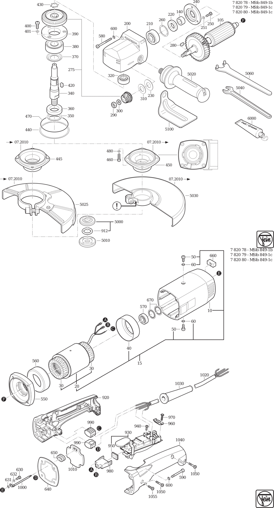 Fein MSfo 849-1b 𨌀Hz 200V) / 78207800260 Spare Parts