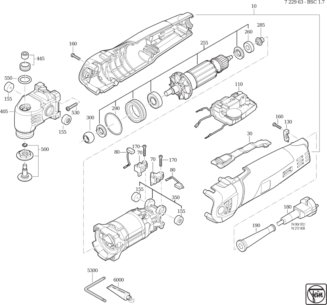 Fein BSC 1.7 ⡐/60Hz 220/230V) / 72296300230 Spare Parts