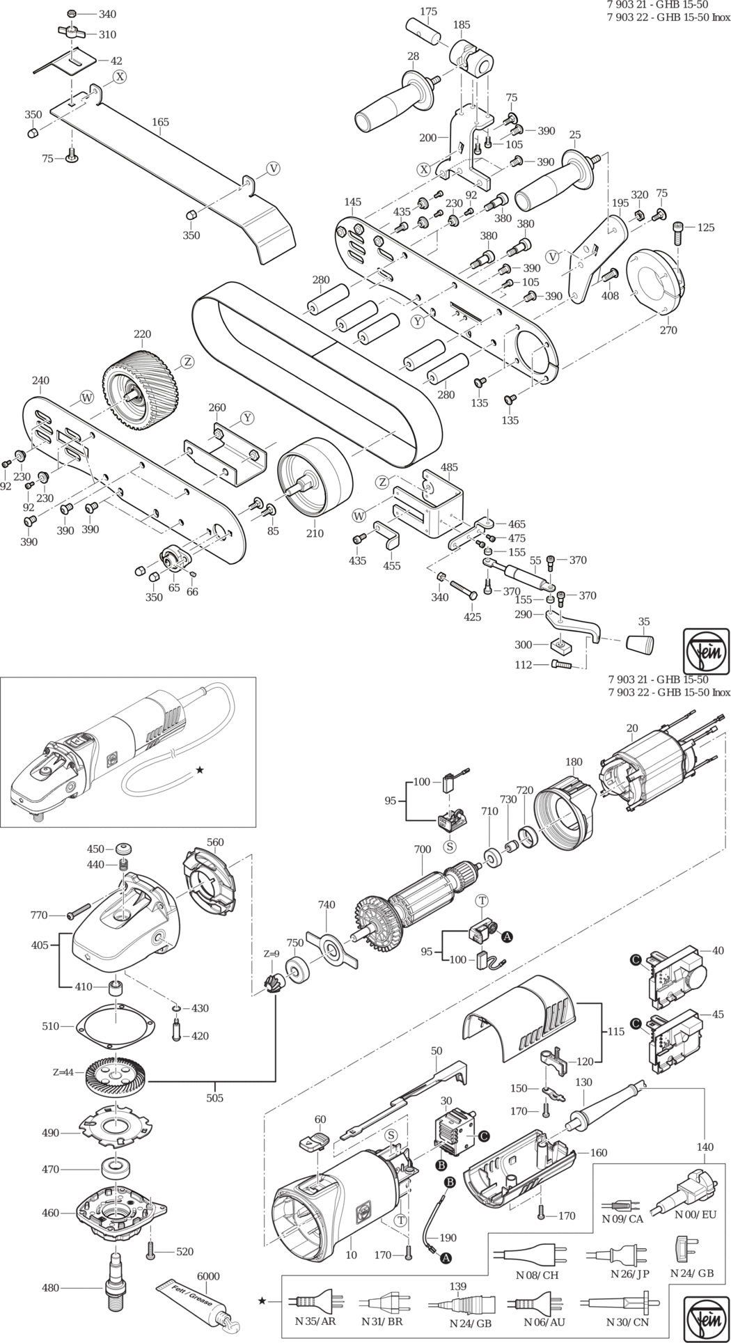 Fein GRIT GHB 15-50 / 79032100232 Spare Parts