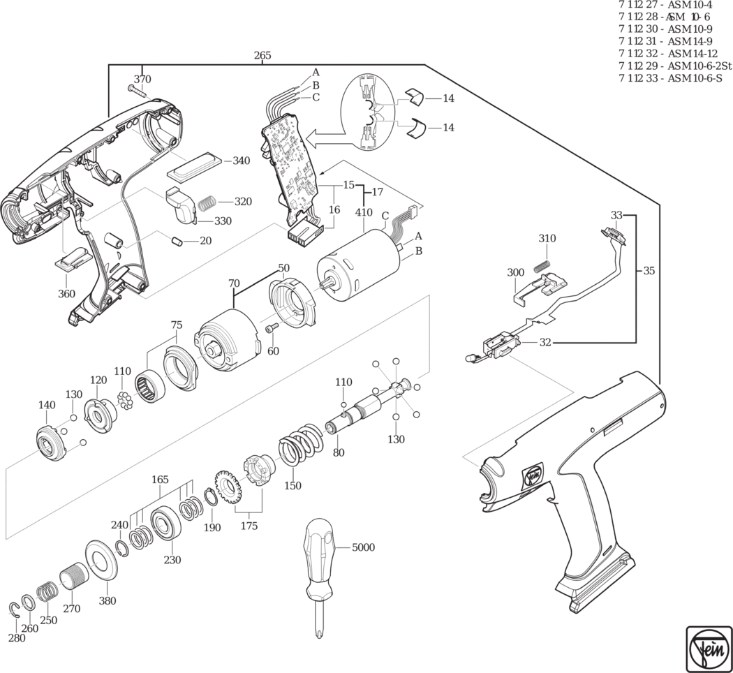 Fein ASM 10-6 ⠐.80V) / 71122800110 Spare Parts