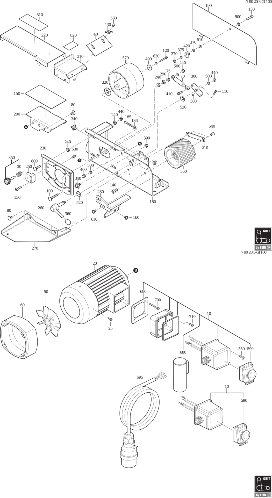 Fein GRIT GI 100 / 79020300403 Spare Parts