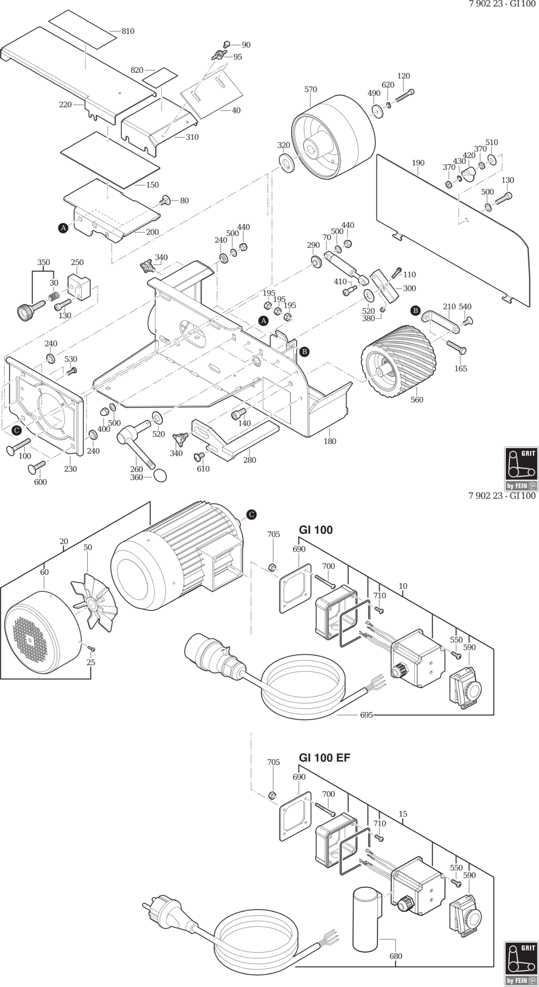 Fein GRIT GI 100 EF / 79022300232 Spare Parts