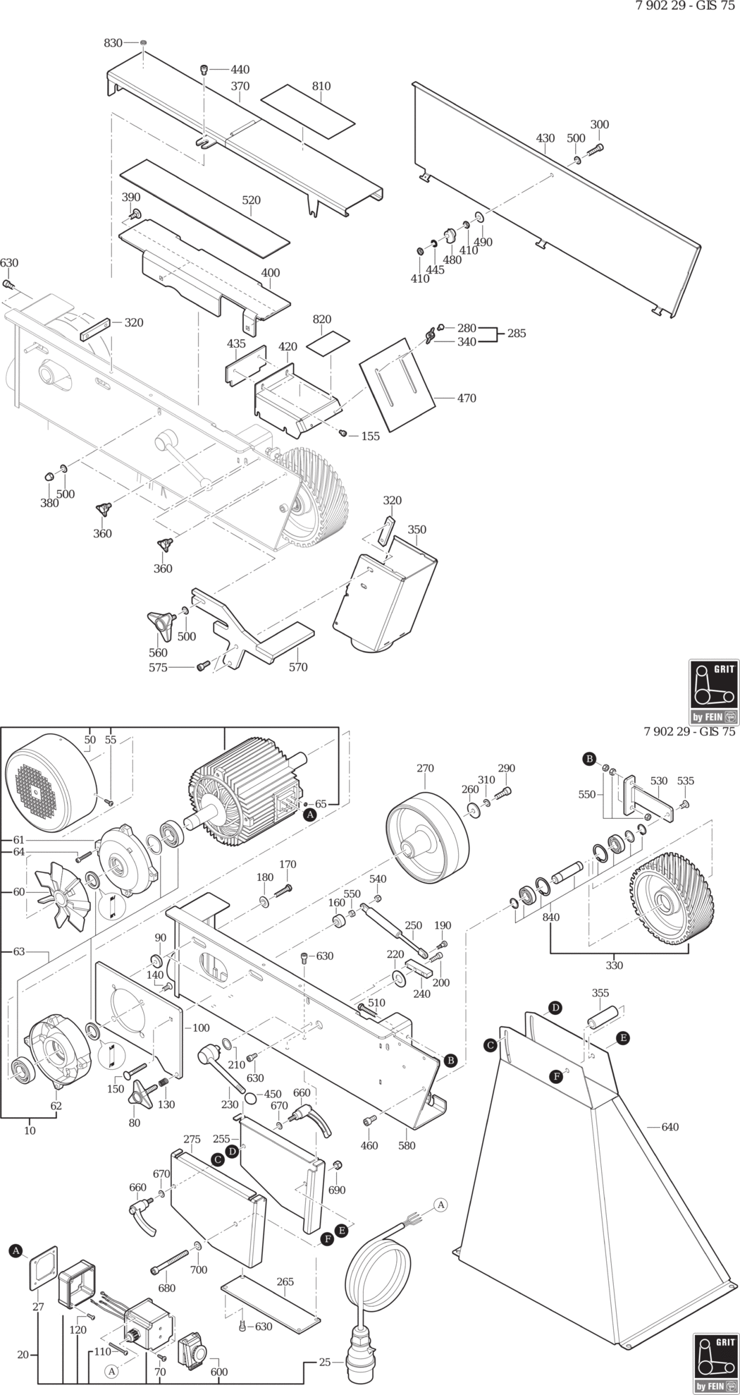 Fein GRIT GIS 75 / 79022900443 Spare Parts