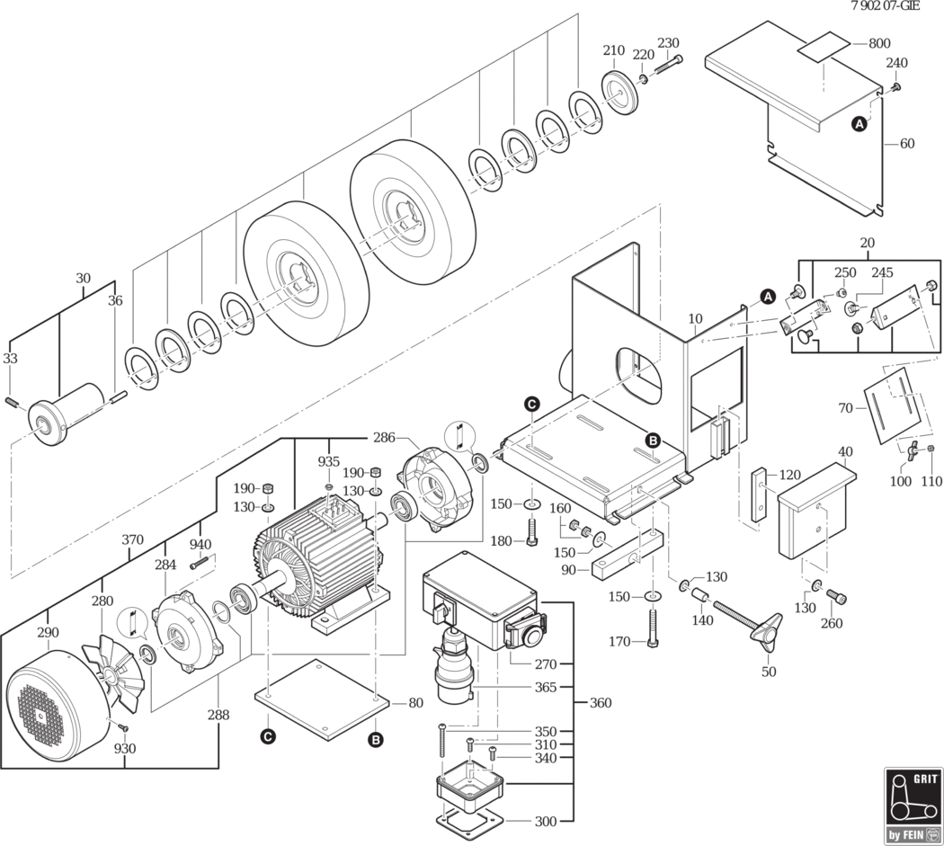 Fein GRIT GIE / 79020700403 Spare Parts