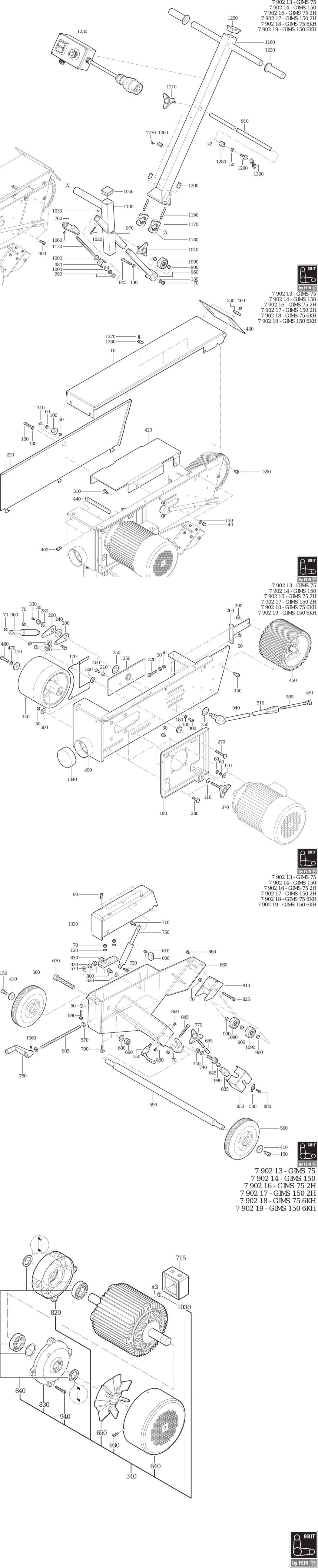 Fein GRIT GIMS 150 / 79021400403 Spare Parts