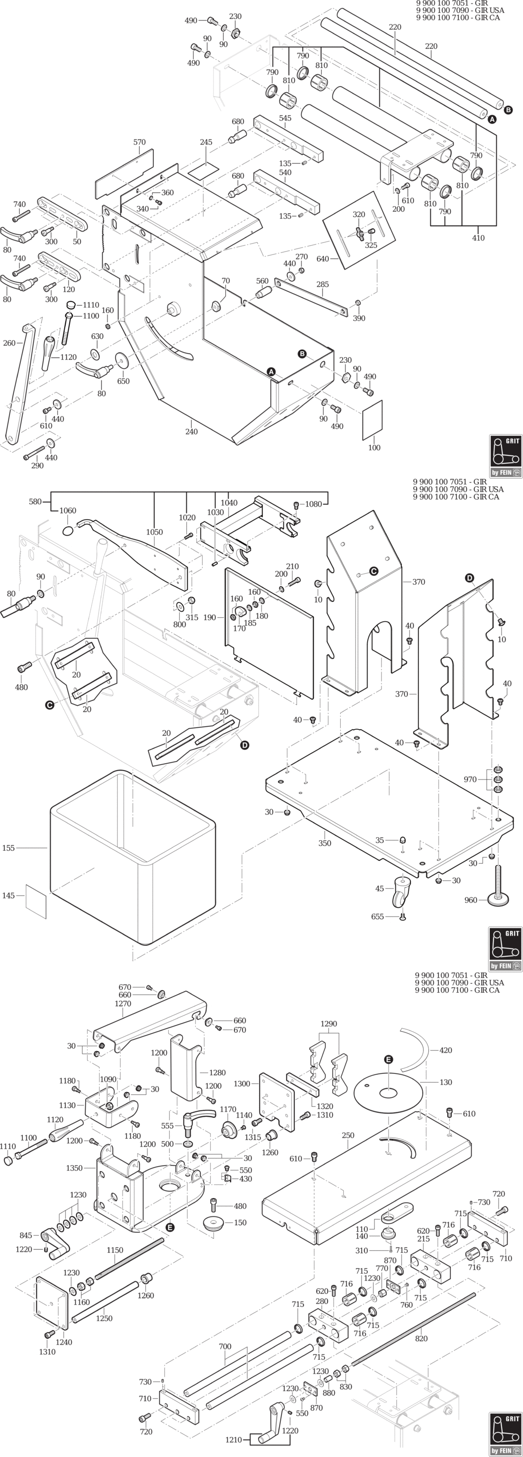 Fein GRIT GIR / 99001007100 Spare Parts