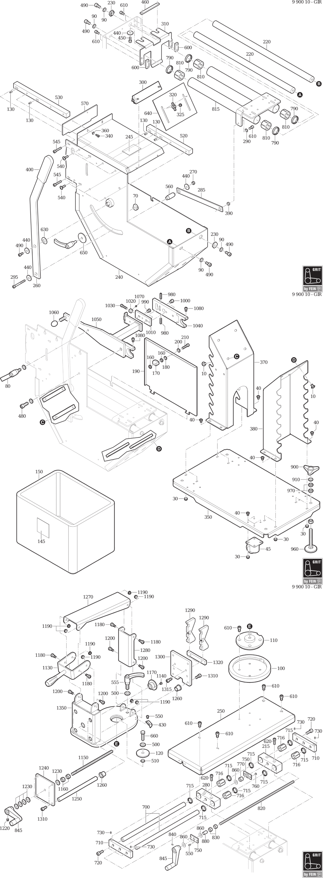 Fein GRIT GIR / 99001007000 Spare Parts